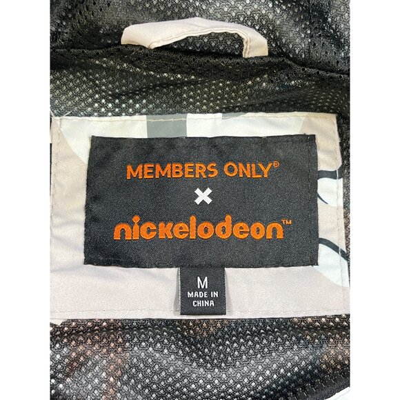 Members Only X Nickelodeon Men's Grey Camo Rugrats Windbreaker Sz M SKU 6026 - Picture 4 of 6